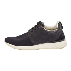 Louis Vuitton Black Mesh and Leather Damier Fastlane Sneakers Size 43.5