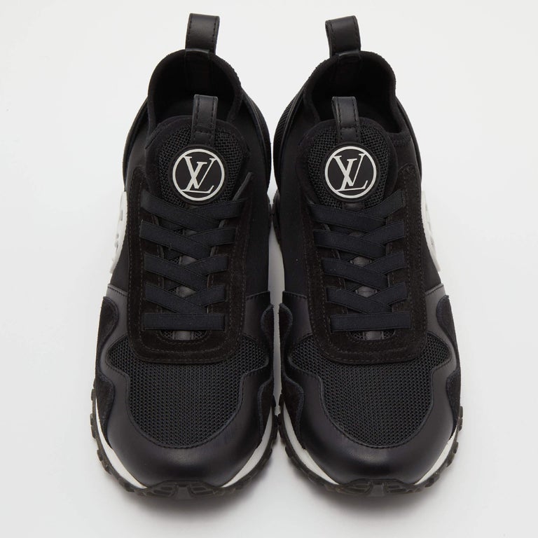 Louis Vuitton Black Mesh and Leather Mesh Run Away Sneakers Size 36 at  1stDibs