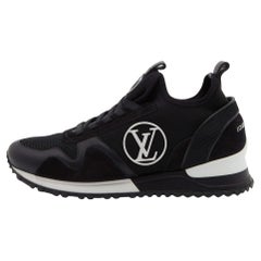 Louis Vuitton Black Mesh and Leather Mesh Run Away Sneakers Size 36