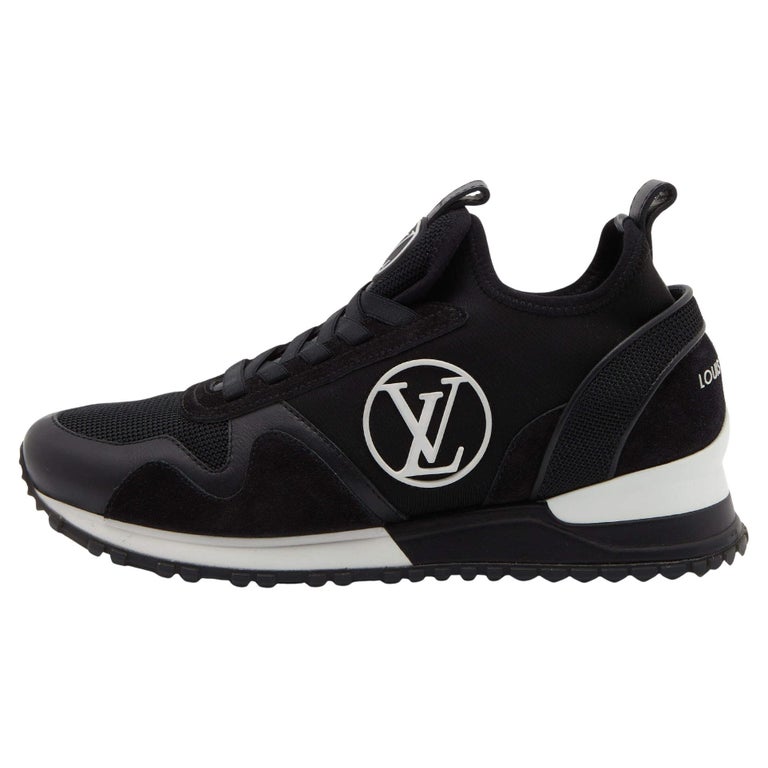 Louis Vuitton Black Mesh and Leather Mesh Run Away Sneakers Size 36 For Sale  at 1stDibs