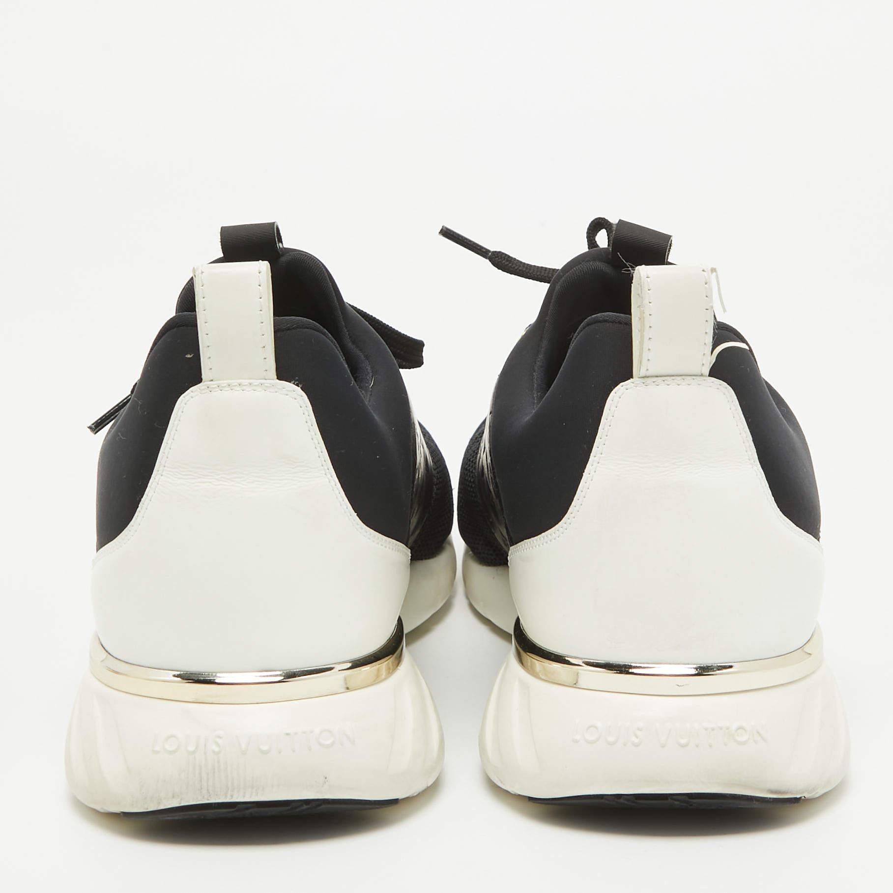 Donna Louis Vuitton: scarpe da ginnastica in pelle e rete nera taglia 40 in vendita