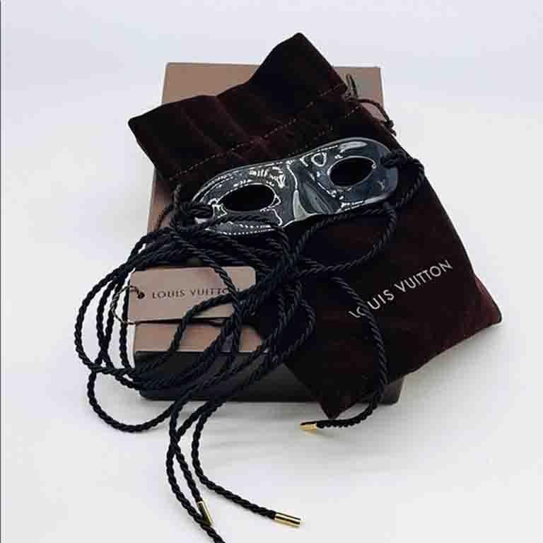 Louis Vuitton Black Metal Mask Head Band Hat For Sale at 1stDibs
