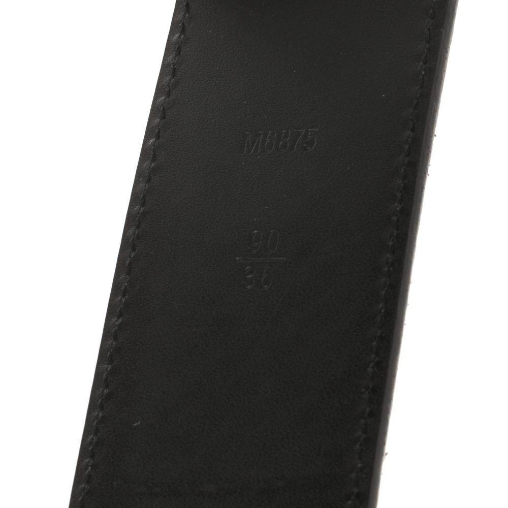 Louis Vuitton Black Mini Damier Suede Initiales Belt 90CM 1