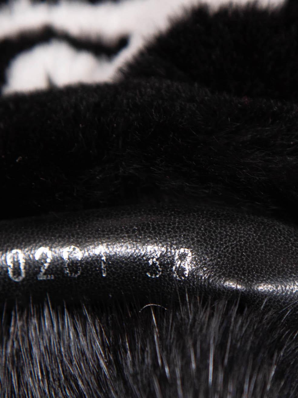 Louis Vuitton Black Mink Fur Pool Pillow Slides Size IT 38 1