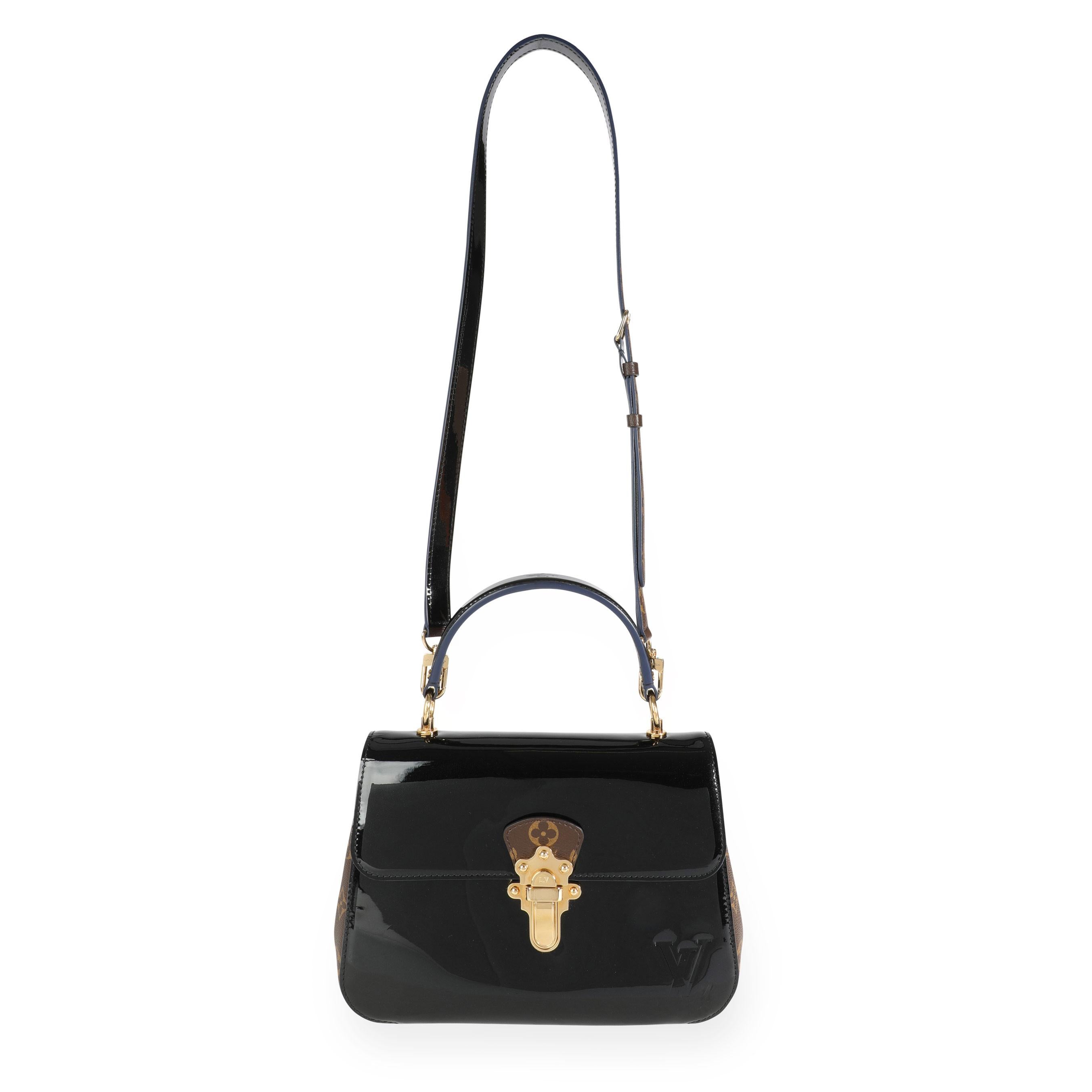  Louis Vuitton Black Miroir Vernis & Monogram Canvas Cherrywood PM
SKU: 111022
Condition: Pre-owned (3000)
Handbag Condition: Very Good
Condition Comments: Very Good Condition. Light marks to patent. Faint scratching to hardware.
Brand: Louis