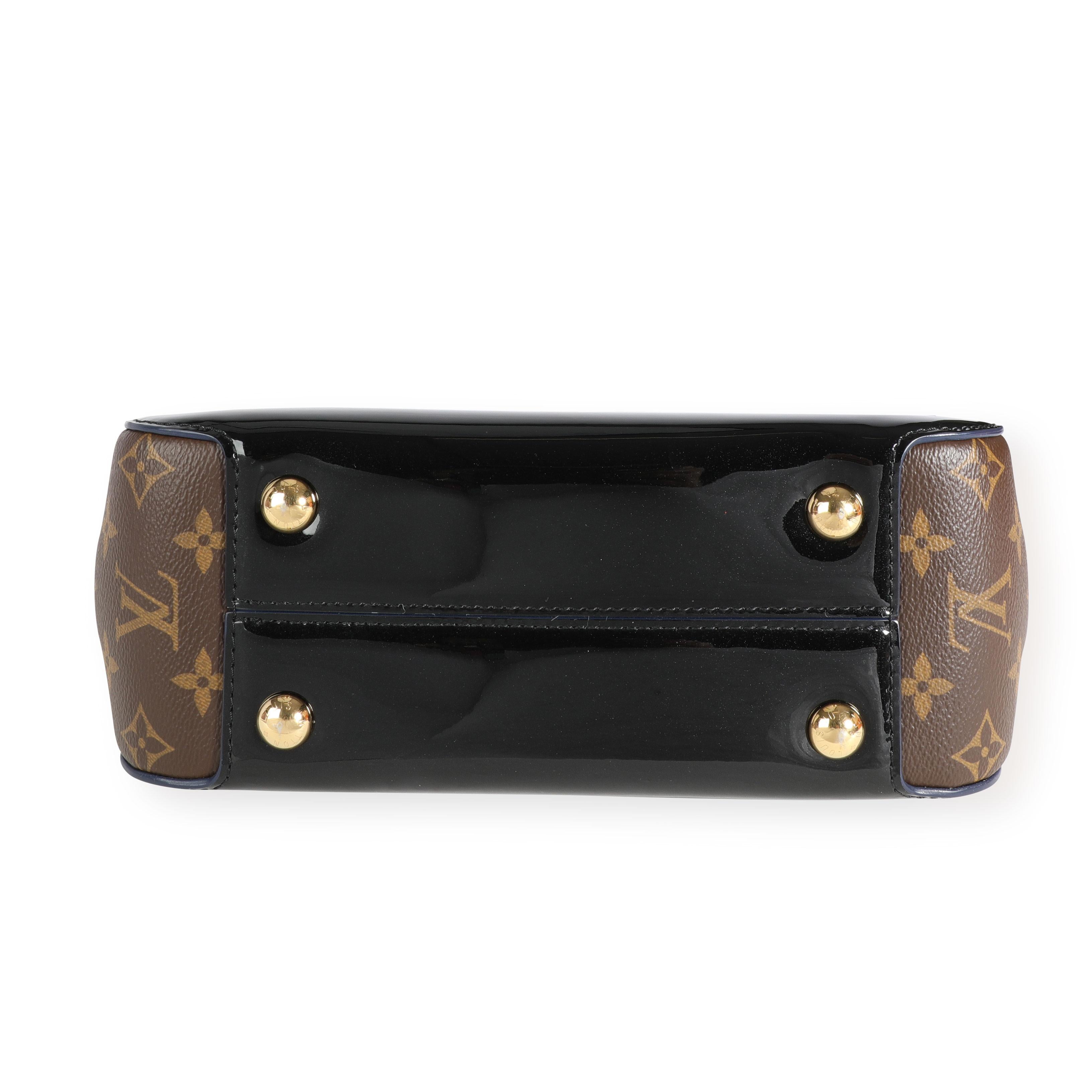 Women's Louis Vuitton Black Miroir Vernis & Monogram Canvas Cherrywood PM