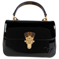 Louis Vuitton Black Miroir Vernis & Monogram Canvas Cherrywood PM