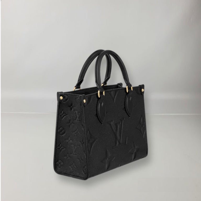 Louis Vuitton Black Mongram Empreinte Leather Onthego PM Tote Bag For ...