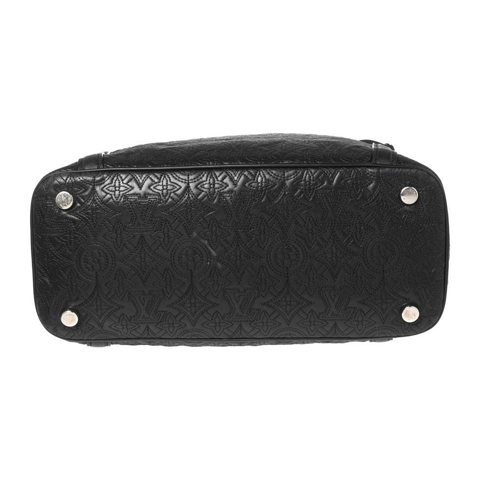Women's Louis Vuitton Black Monogram Antheia Leather Ixia PM Bag