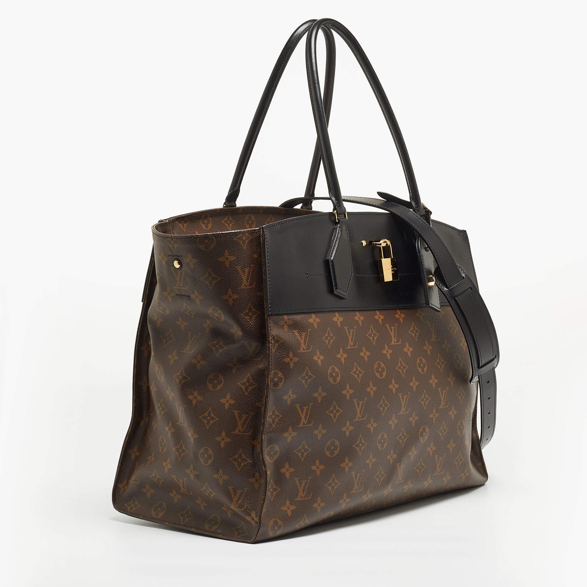 Women's Louis Vuitton Black/Monogram Canvas and Leather City Steamer XXL Bag
