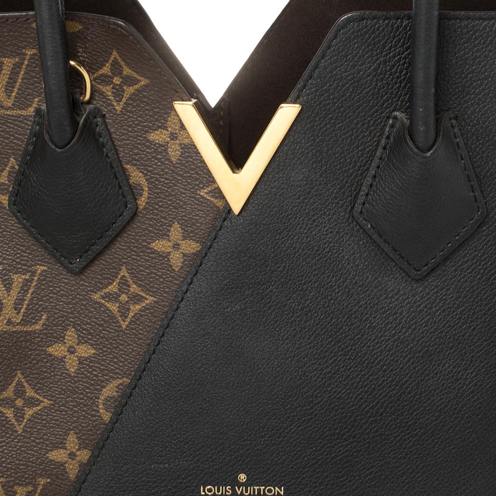Women's Louis Vuitton Black Monogram Canvas and Leather Kimono PM Bag
