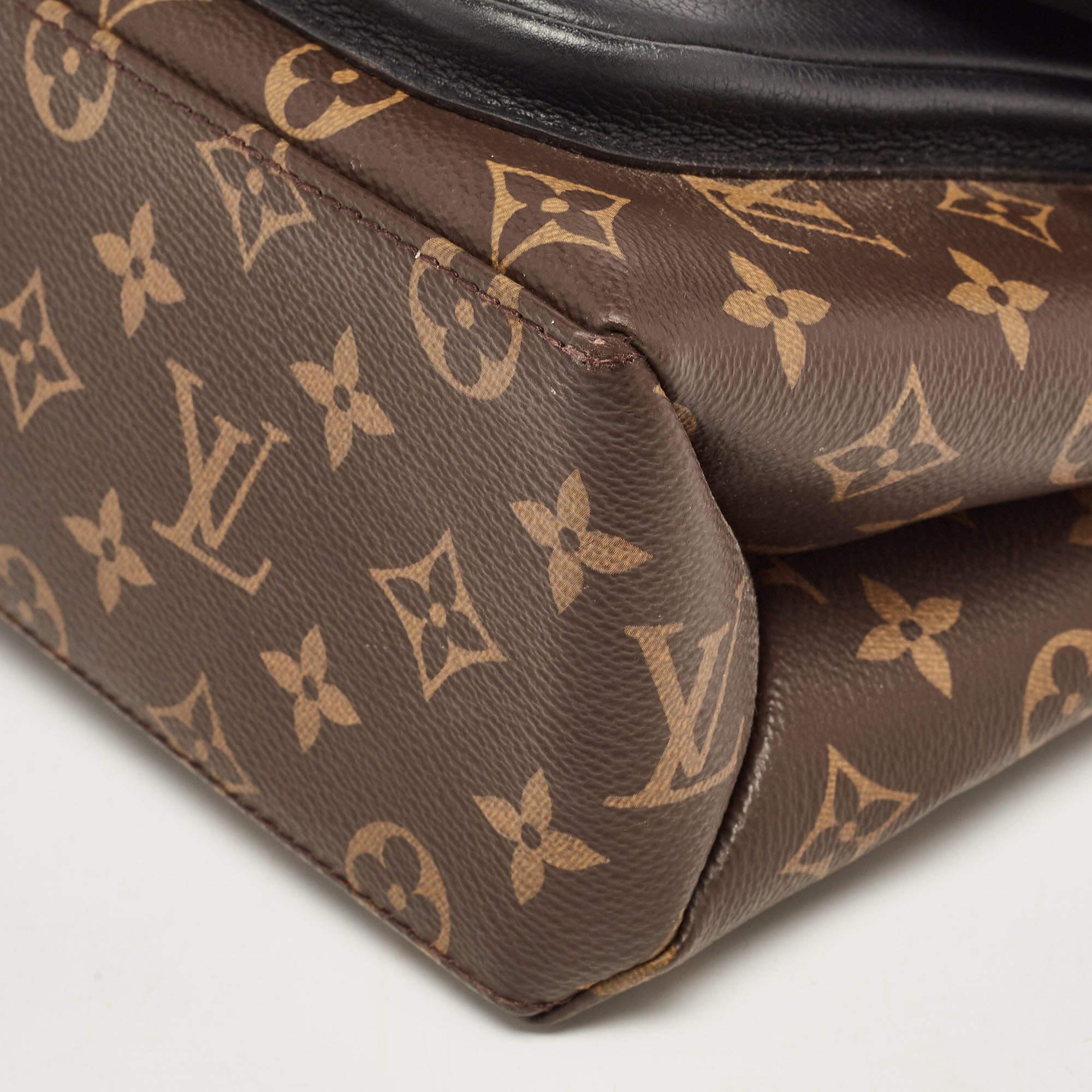 Louis Vuitton Black Monogram Canvas and Leather Marignan Bag 6