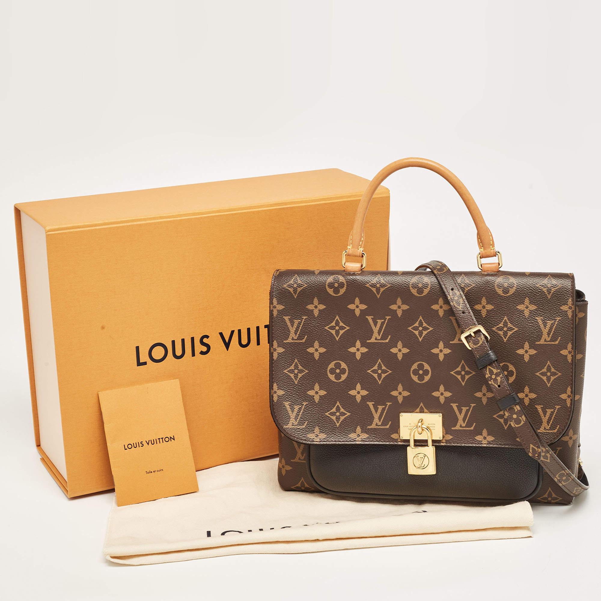 Louis Vuitton Black Monogram Canvas and Leather Marignan Bag 1