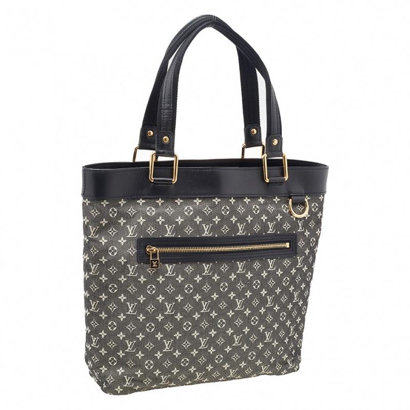 Louis Vuitton Black Monogram Canvas And Leather Mini Lin Lucille GM Bag In Good Condition In Dubai, Al Qouz 2