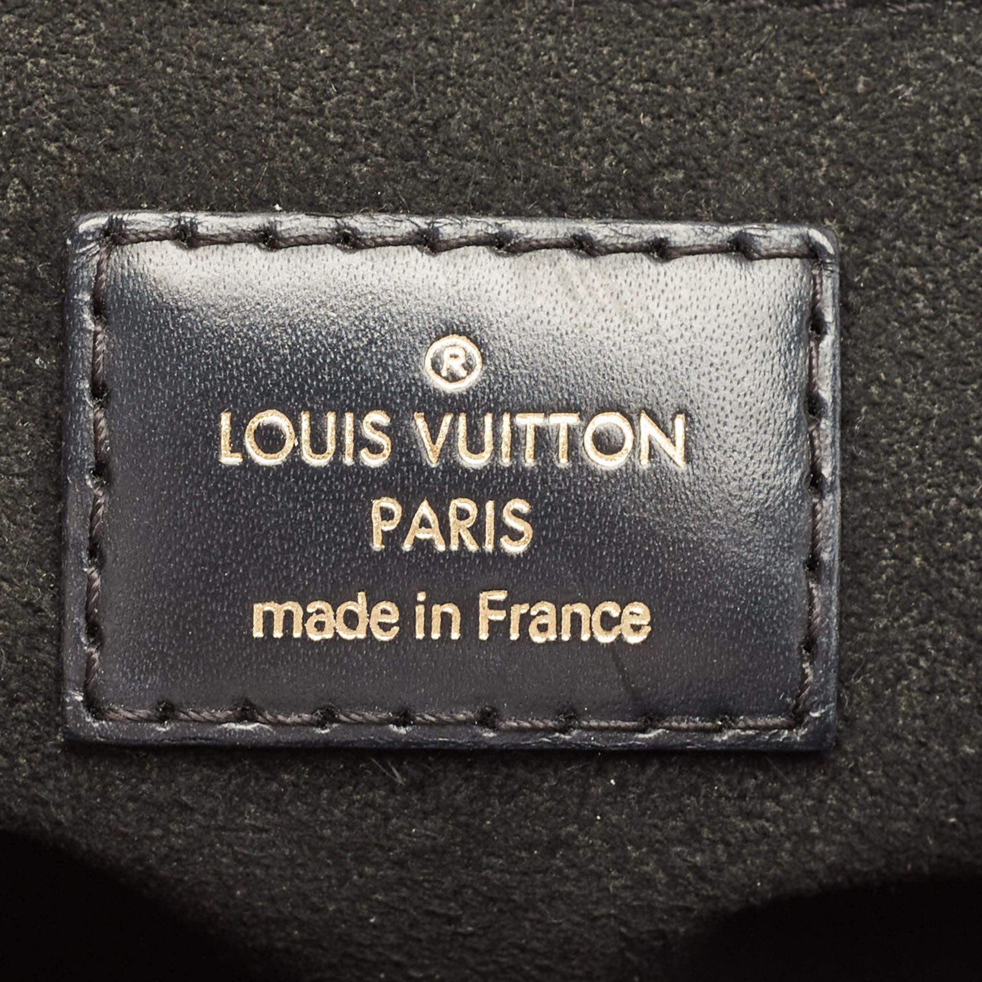 Louis Vuitton Borsa Monogram nera in tela e pelle con un manico e patta MM 2