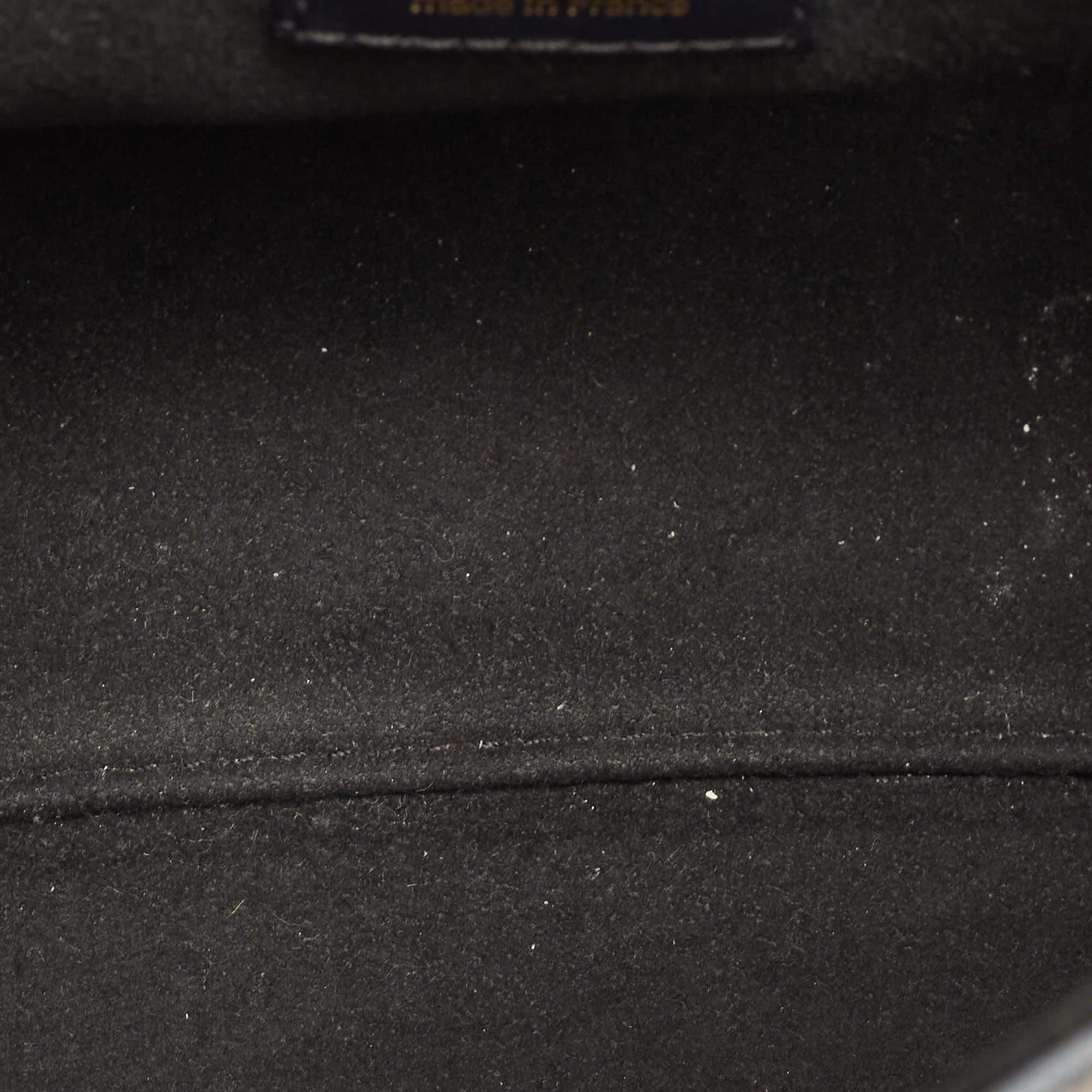 Louis Vuitton Borsa Monogram nera in tela e pelle con un manico e patta MM 1