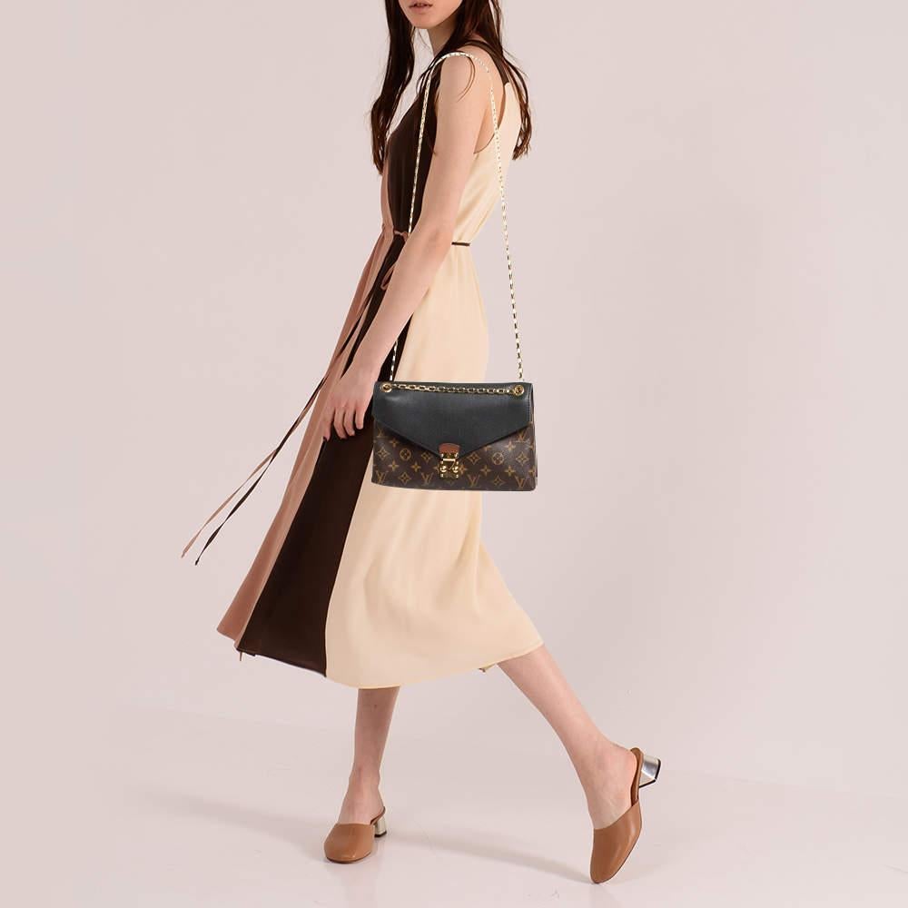 Indulge in luxury with this LV Pallas bag. Meticulously crafted from premium materials, it combines exquisite design, impeccable craftsmanship, and timeless elegance. Elevate your style with this fashion accessory.