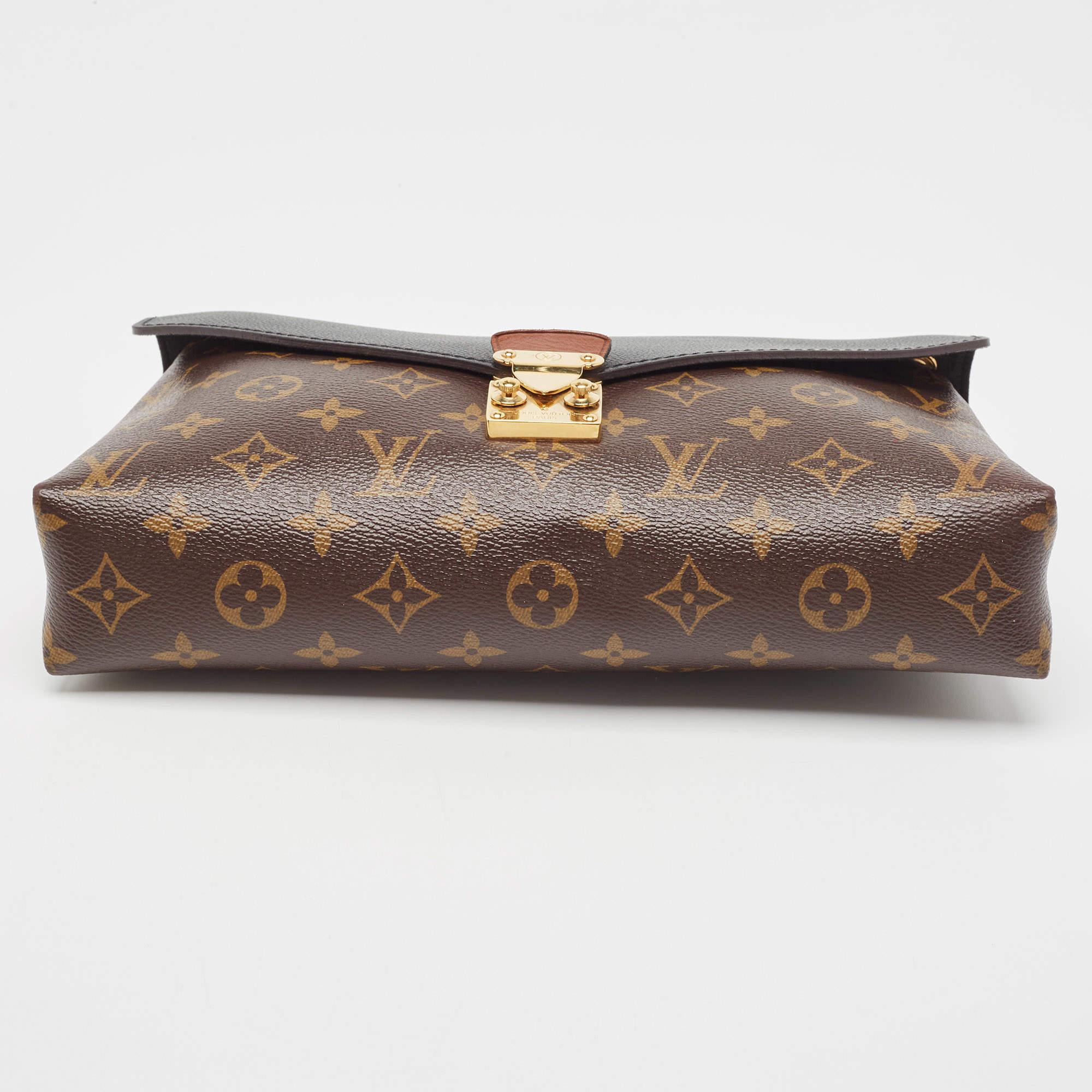 Louis Vuitton Black Monogram Canvas and Leather Pallas Chain Bag 2