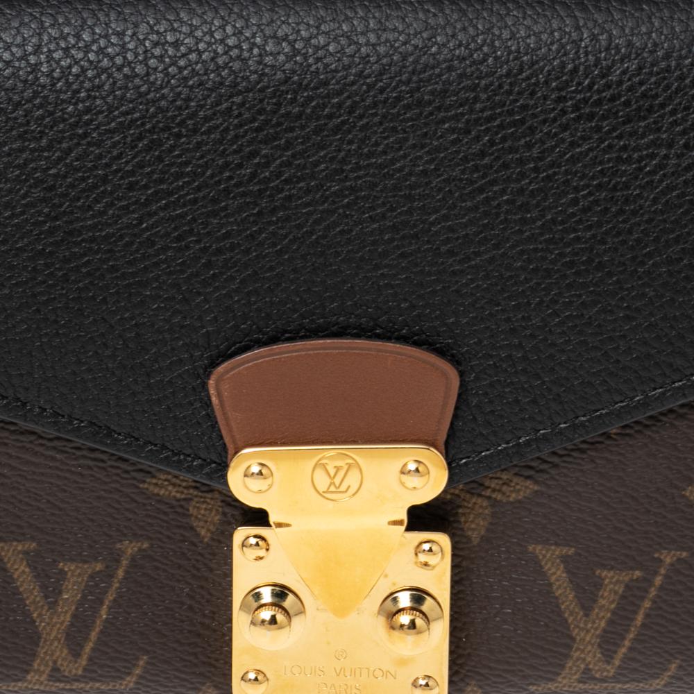 Louis Vuitton Black Monogram Canvas And Leather Pallas Wallet In Good Condition In Dubai, Al Qouz 2