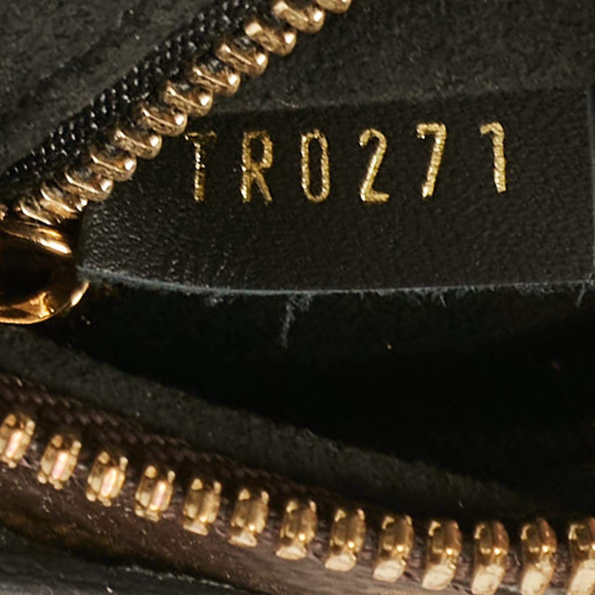 Louis Vuitton Black Monogram Canvas and Leather Petite Malle Souple Bag For Sale 4