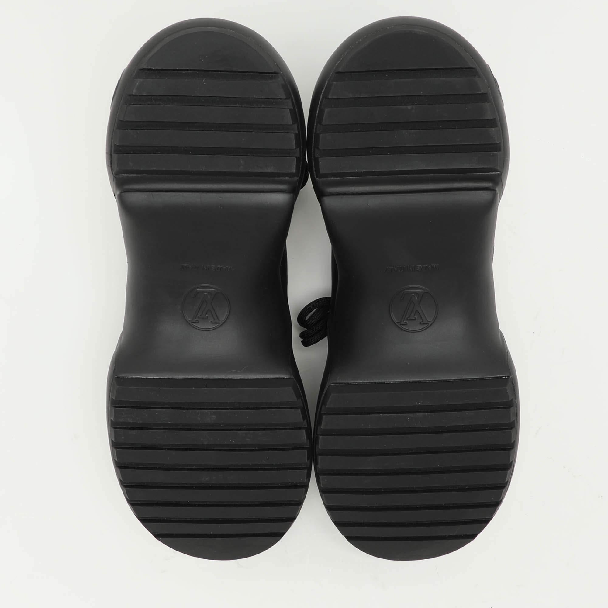 Louis Vuitton Black Monogram Canvas and Mesh Archlight Low Top Sneakers Size 38 2