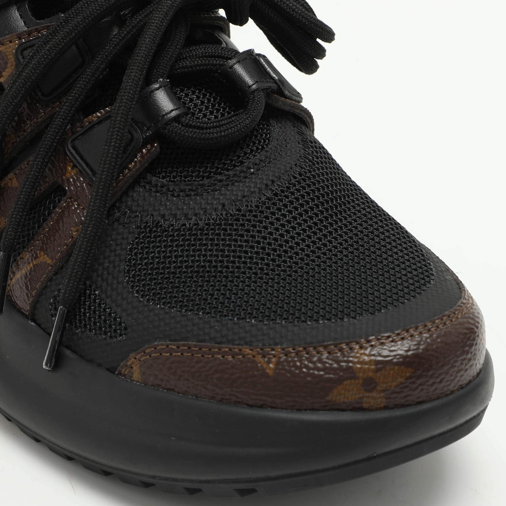Louis Vuitton Black Monogram Canvas and Mesh Archlight Low Top Sneakers Size 38 4