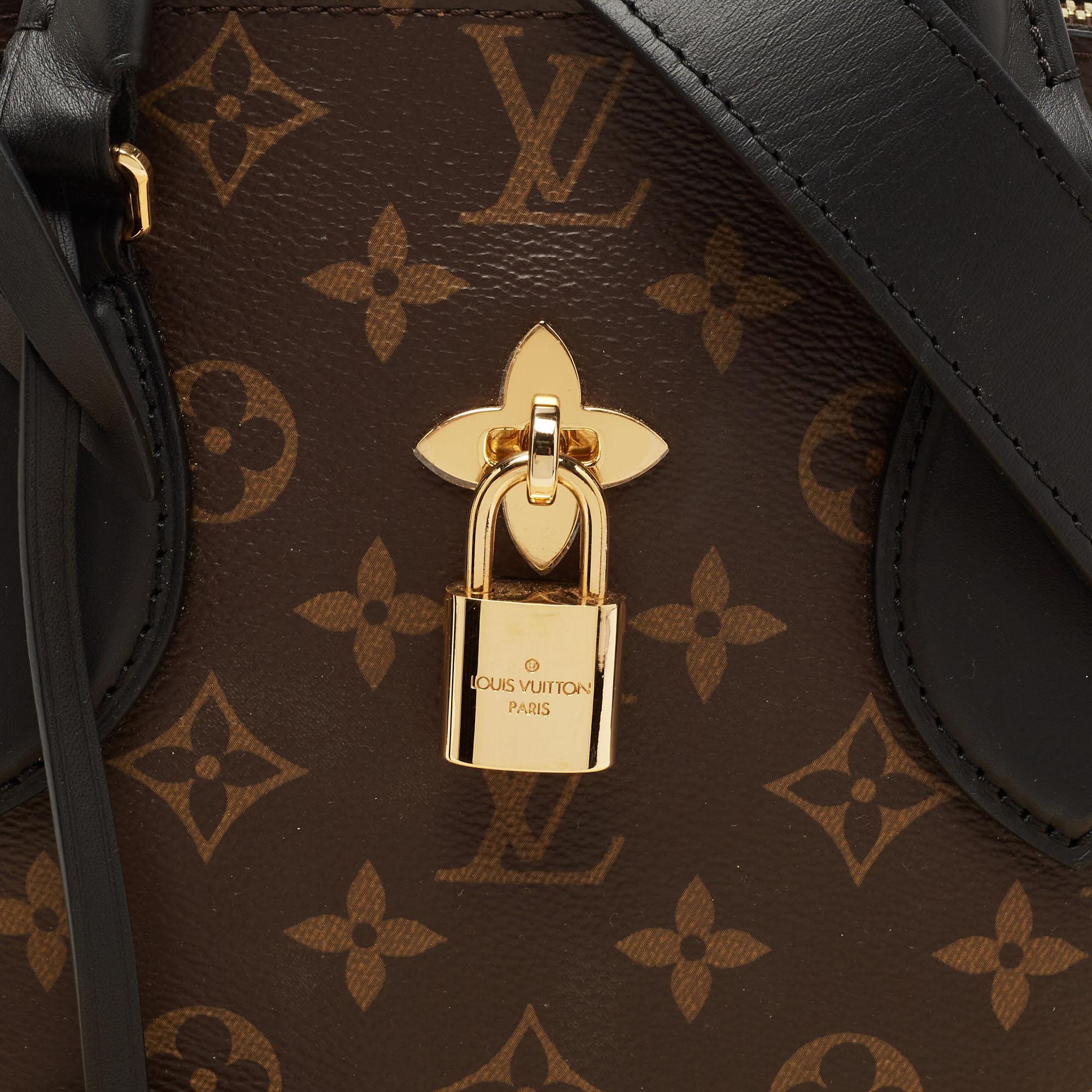 Louis Vuitton Black Monogram Canvas Flower Zipped PM Bag 2