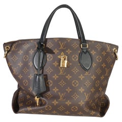 Louis Vuitton Black Monogram Canvas Flower Zipped Tote MM