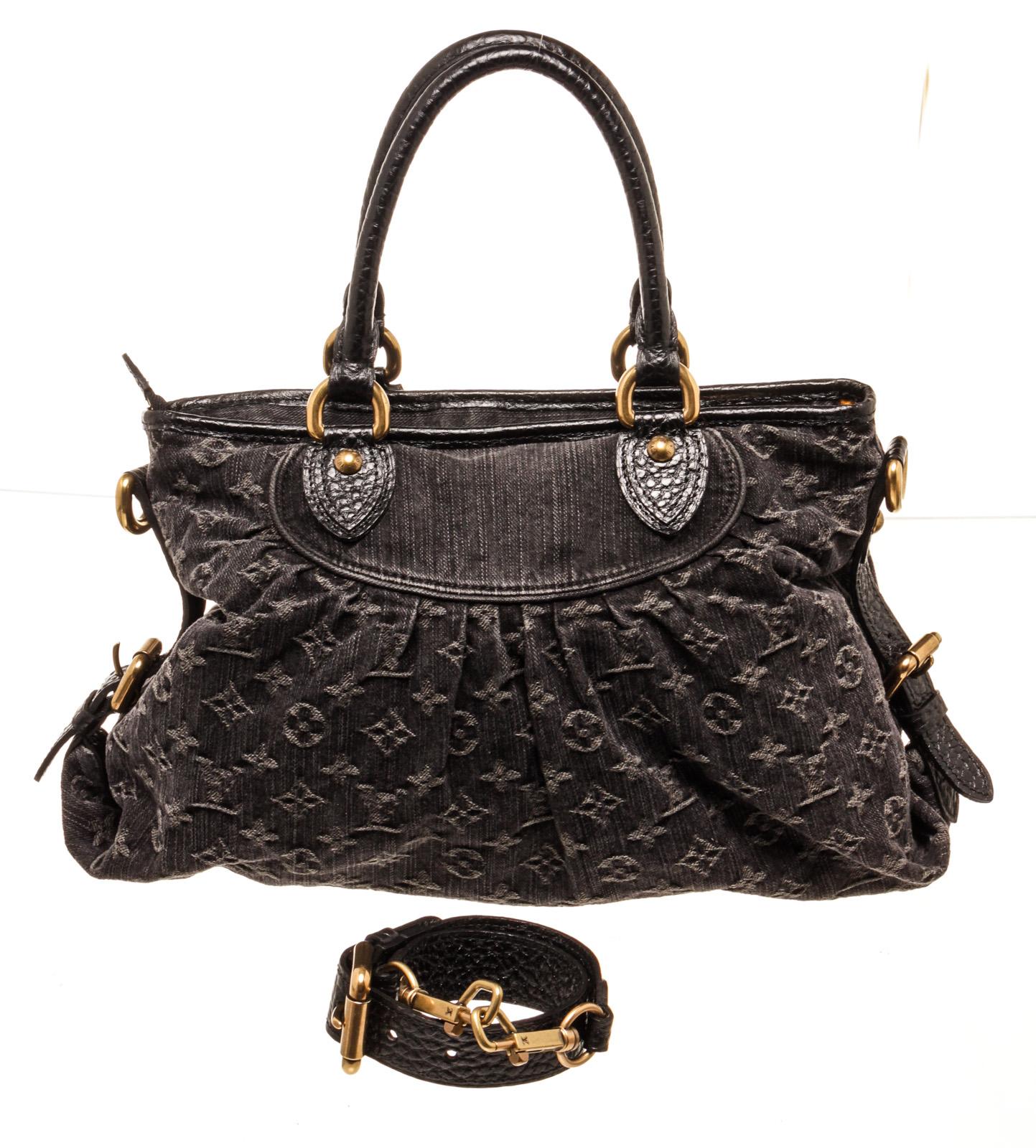 Louis Vuitton Black Monogram Canvas Neo Cabby Shoulder Bag In Good Condition For Sale In Irvine, CA