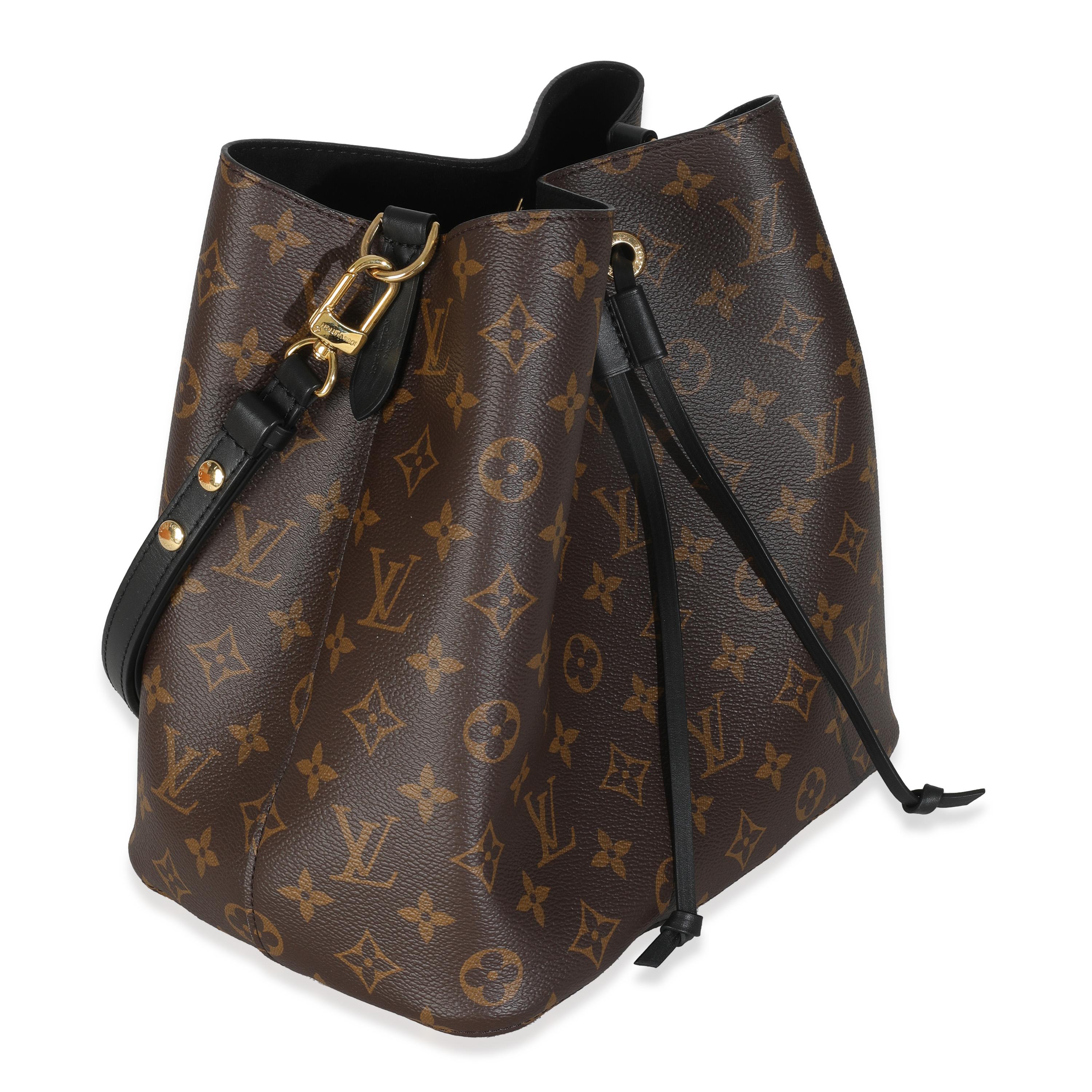 Louis Vuitton Noir Monogram Canvas Neonoe MM Excellent état - En vente à New York, NY