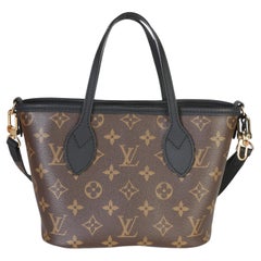 Louis Vuitton Black Monogram Canvas Neverfull Bandouliere Inside Out BB