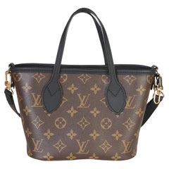 Louis Vuitton Black Monogram Canvas Neverfull Bandouliere Inside Out BB