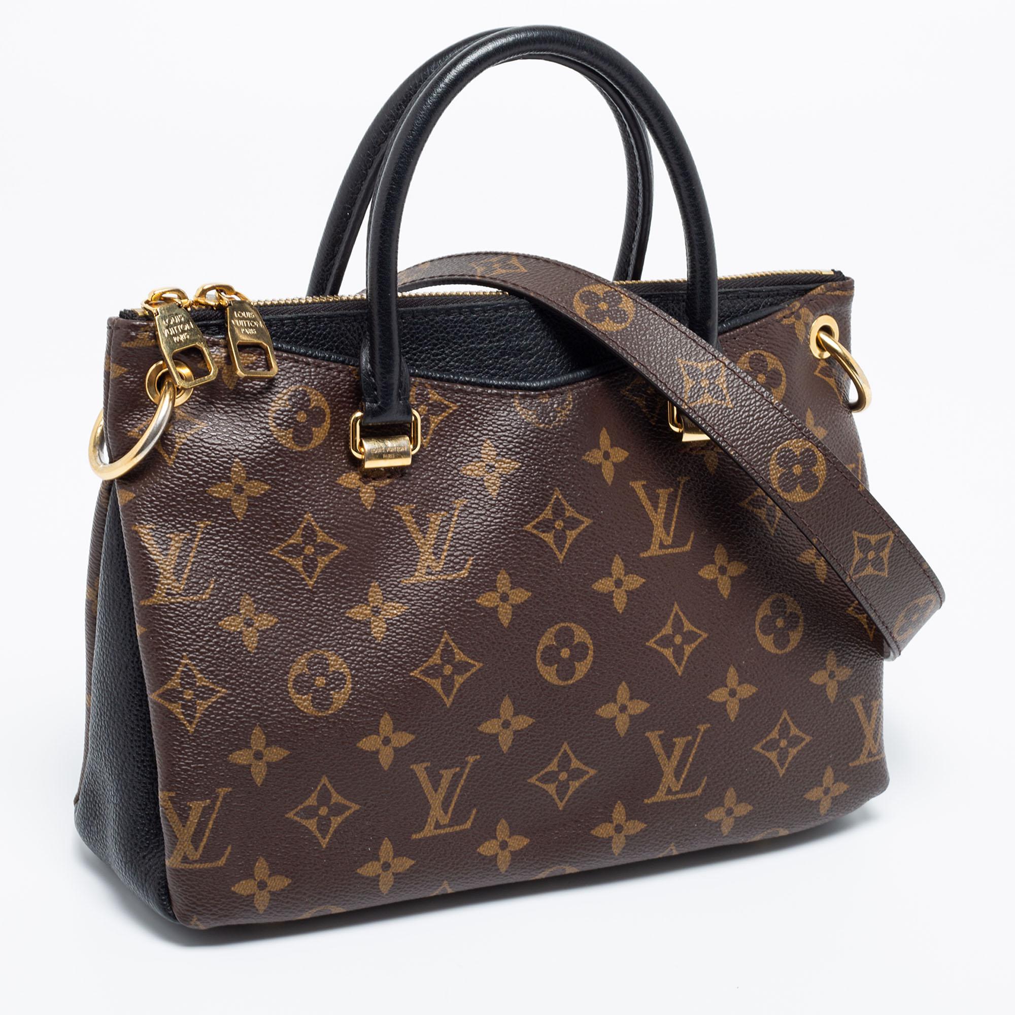 Women's Louis Vuitton Black Monogram Canvas Pallas BB Bag