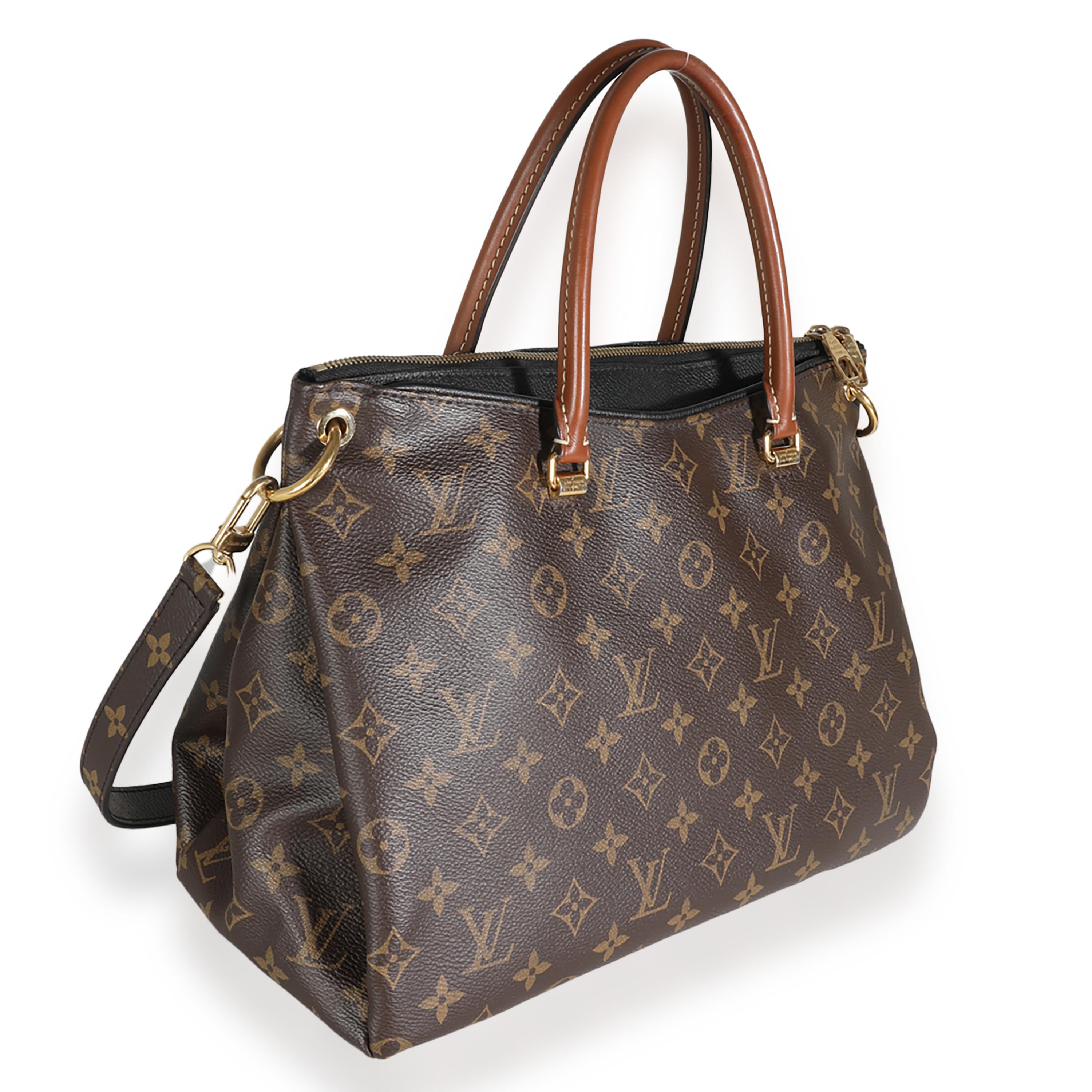 Louis Vuitton Black Monogram Canvas Pallas MM In Excellent Condition In New York, NY
