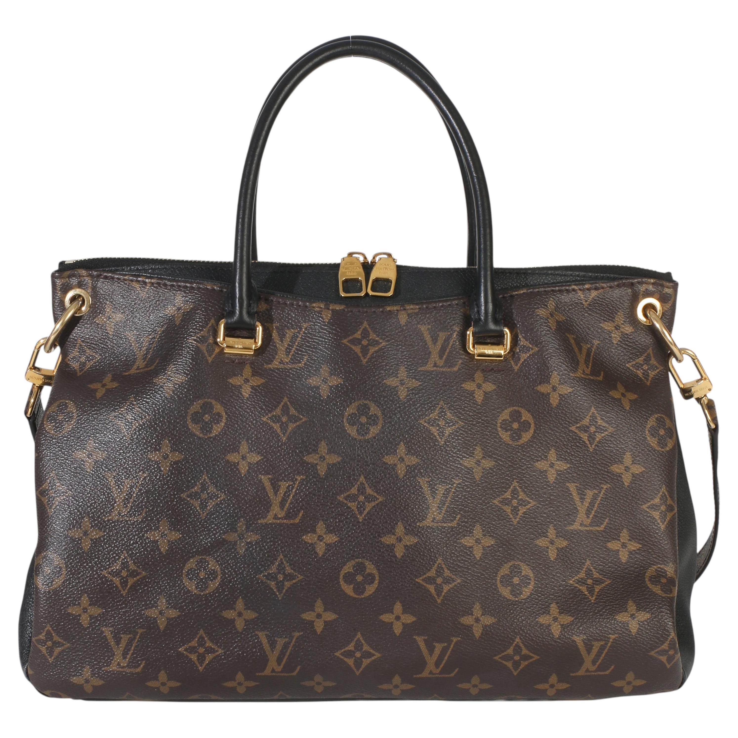 Louis Vuitton Black Monogram Canvas Pallas Tote MM