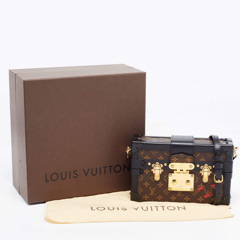 Louis Vuitton Black Monogram Canvas Petite Malle Bag For Sale at 1stDibs