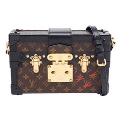 Louis Vuitton Black Monogram Canvas Petite Malle Bag