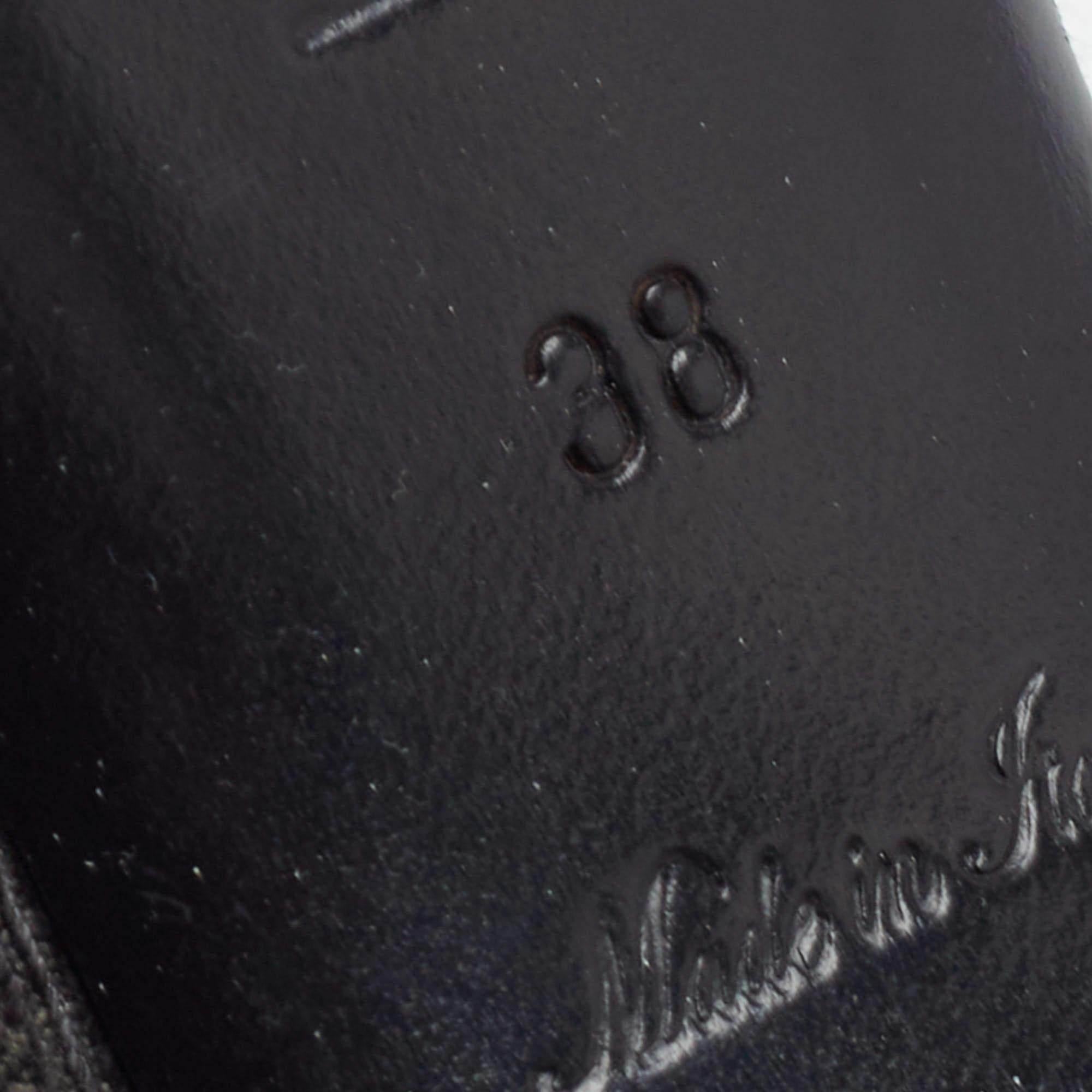 Louis Vuitton Black Monogram Canvas Slingback Sandals Size 38 For Sale 4