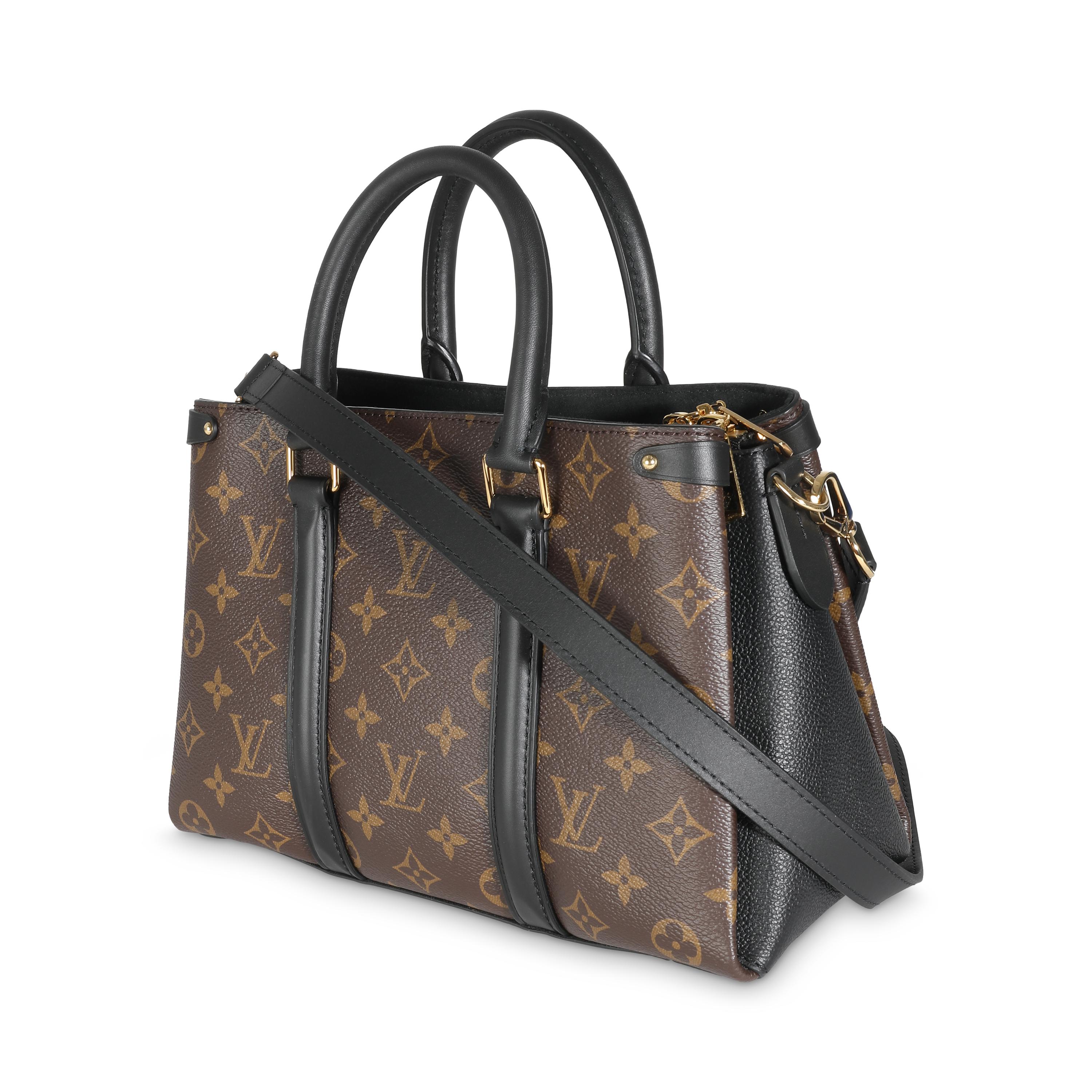 Women's or Men's Louis Vuitton Black Monogram Canvas Soufflot BB
