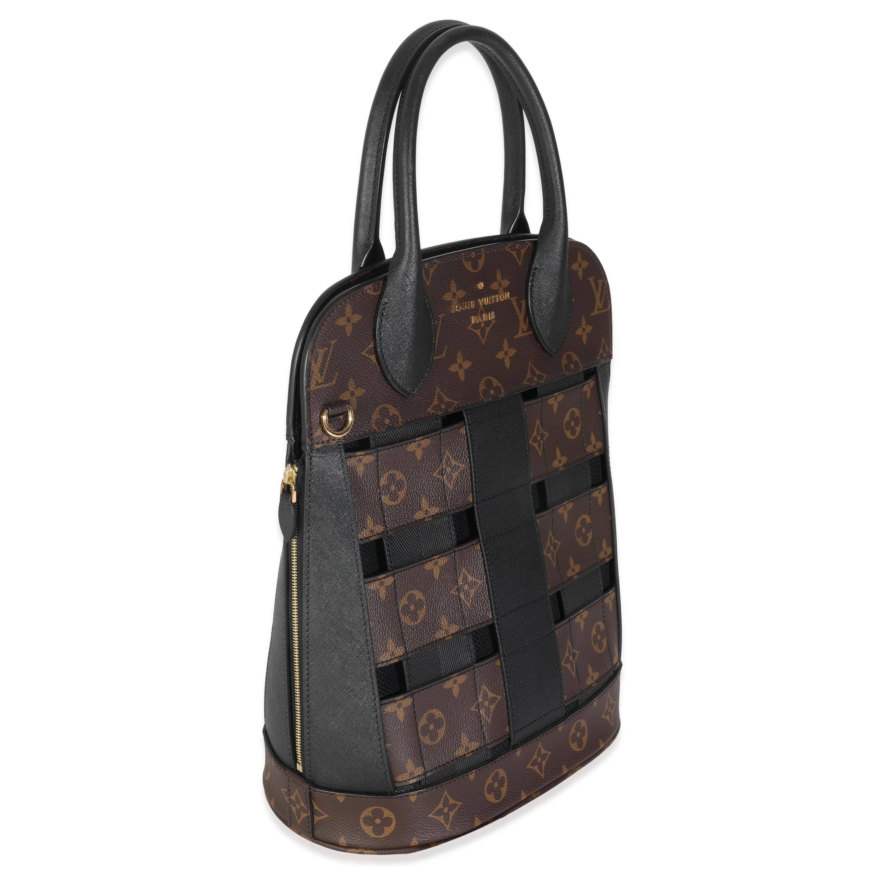 Louis Vuitton Black Monogram Canvas Tressage In Excellent Condition For Sale In New York, NY