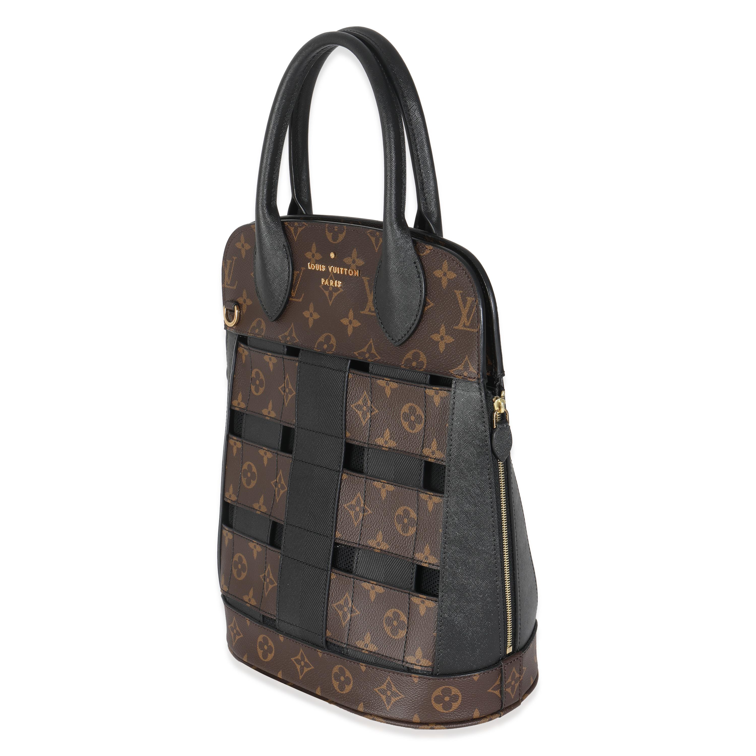 Women's Louis Vuitton Black Monogram Canvas Tressage For Sale