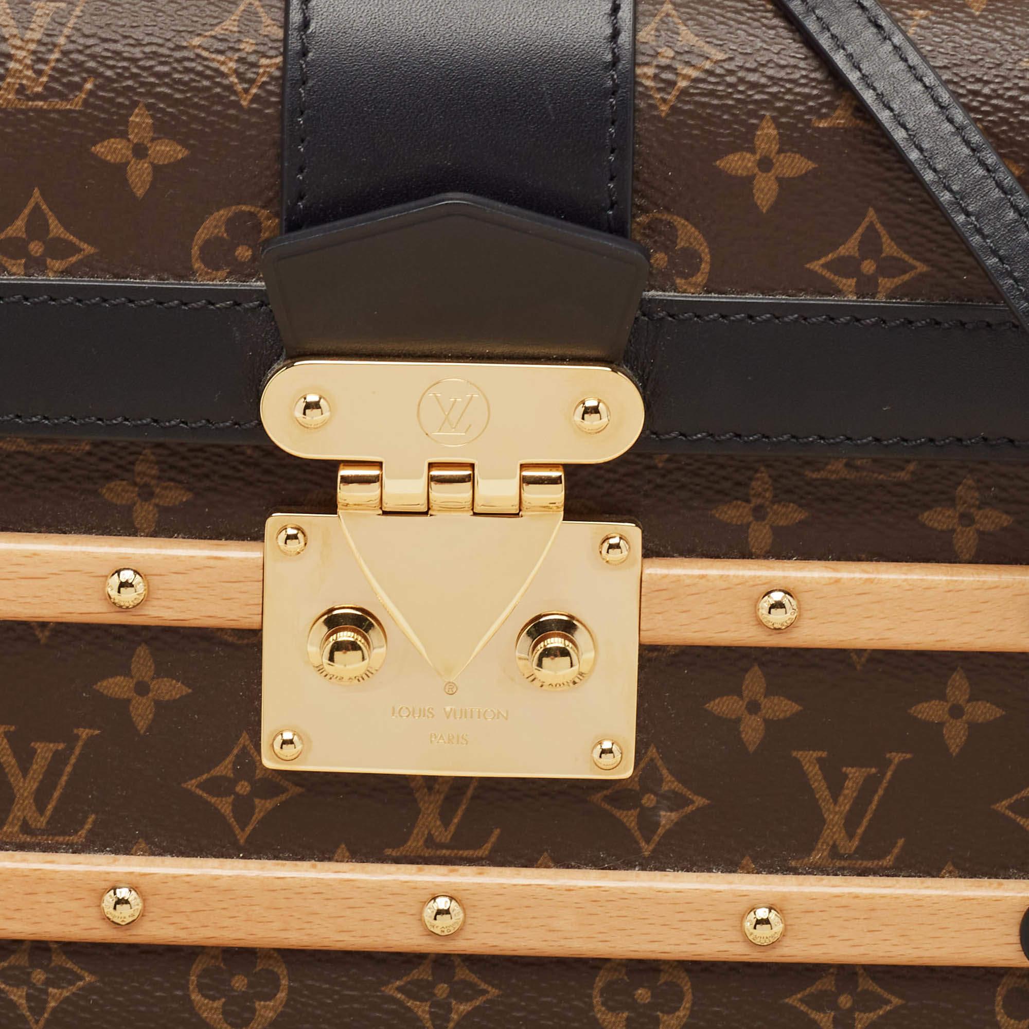 Louis Vuitton Black Monogram Canvas Trianon Top Handle Bag For Sale 1