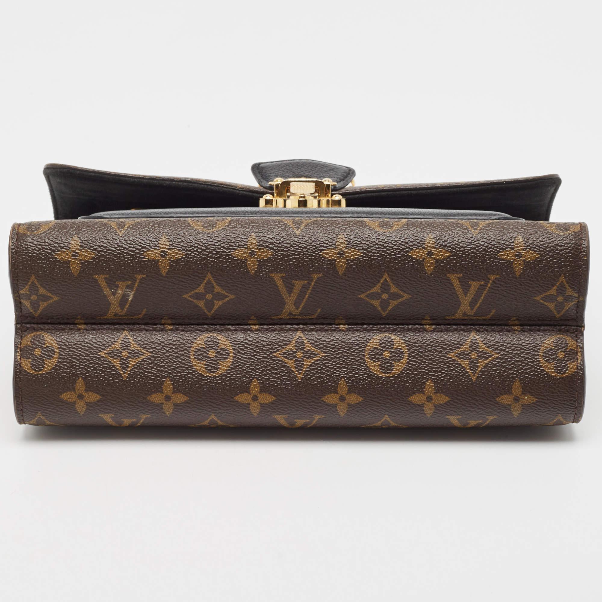 Women's Louis Vuitton Black Monogram Canvas Victoire Bag For Sale