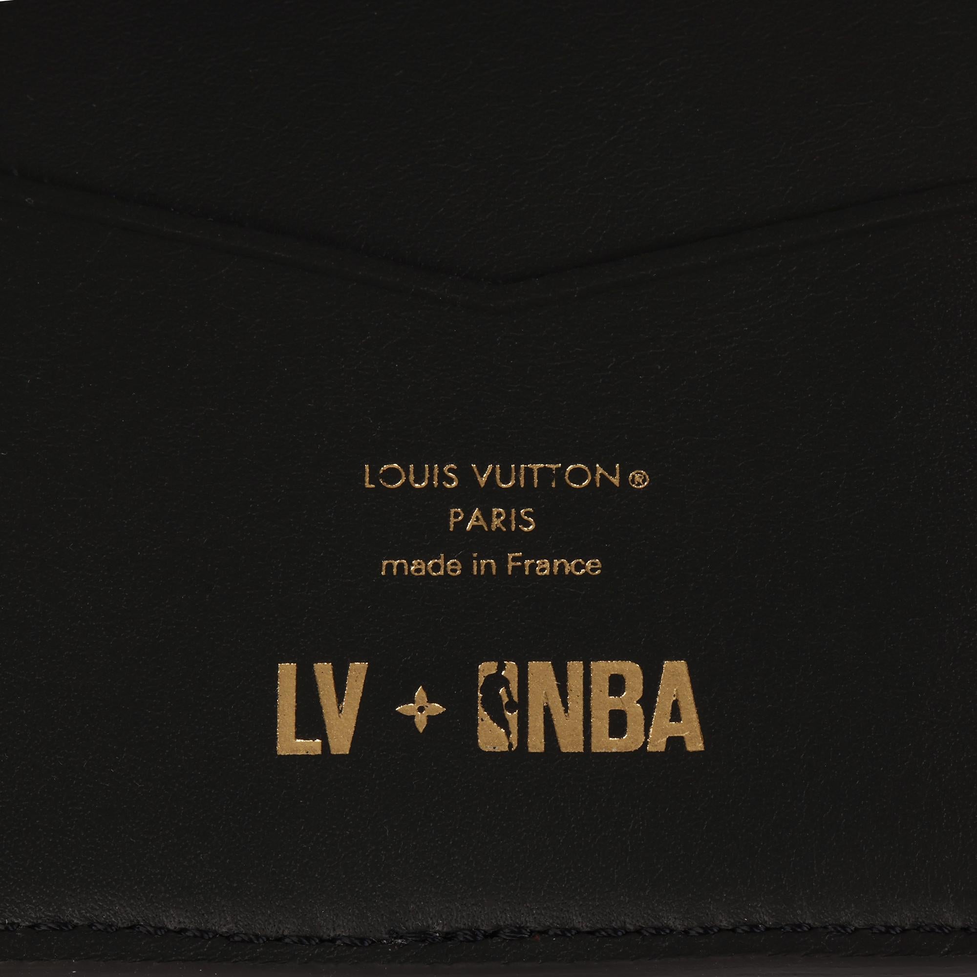 Louis Vuitton Black Monogram Cowhide Leather LVXNBA Pocket Organizer Wallet In Excellent Condition In Bishop's Stortford, Hertfordshire