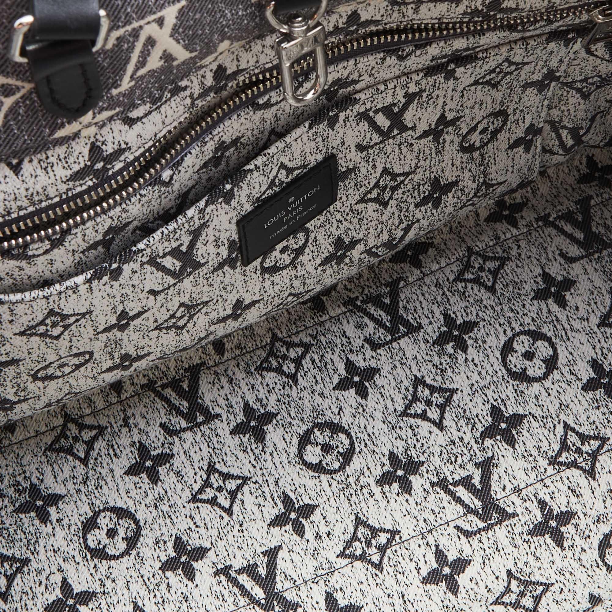 Louis Vuitton Black Monogram Denim and Leather OnTheGo MM Bag 3