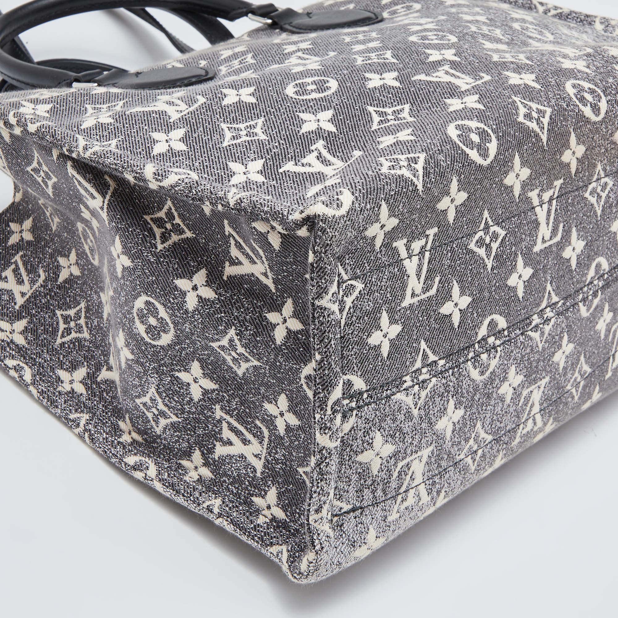 Louis Vuitton Black Monogram Denim and Leather OnTheGo MM Bag 1