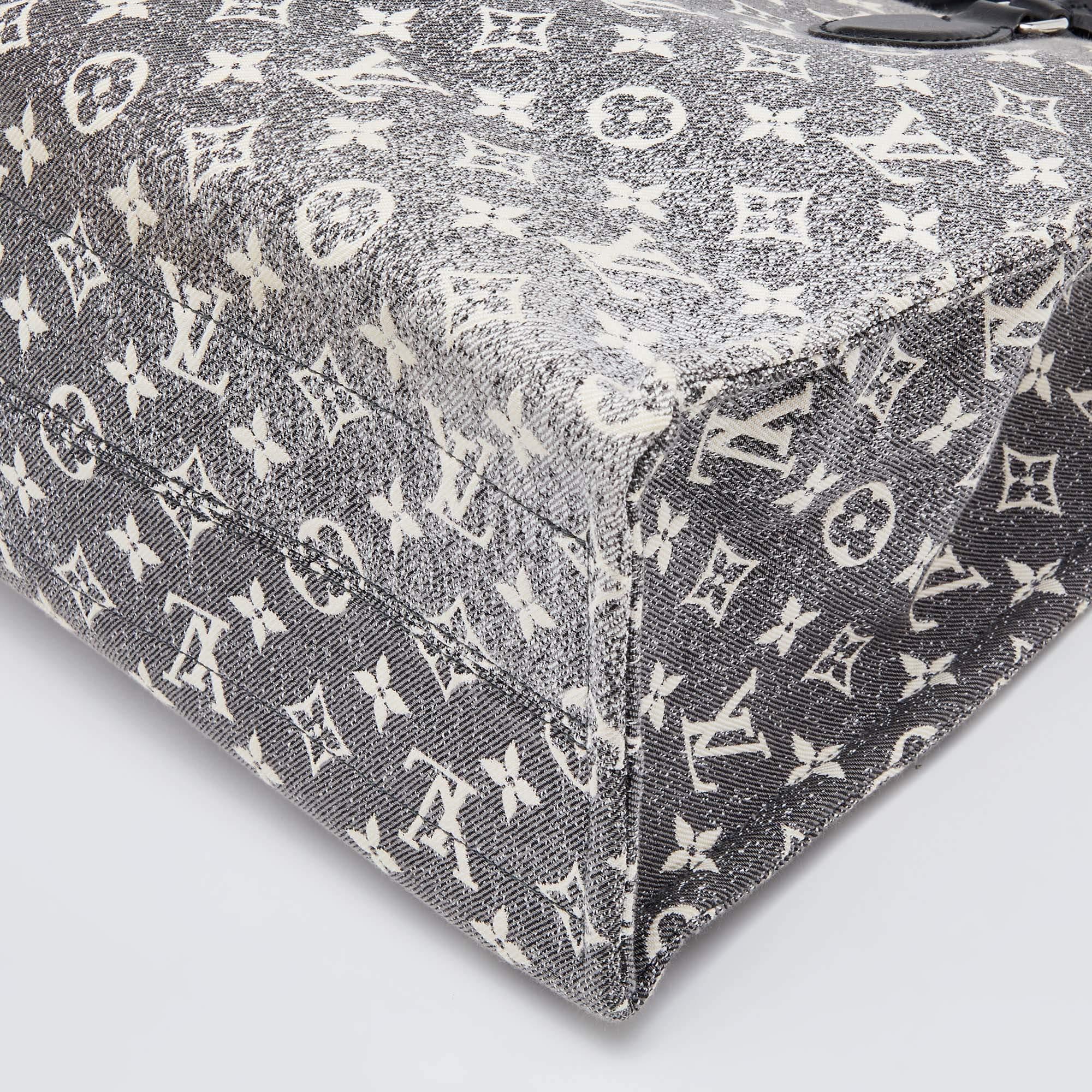 Louis Vuitton Black Monogram Denim and Leather OnTheGo MM Bag 2