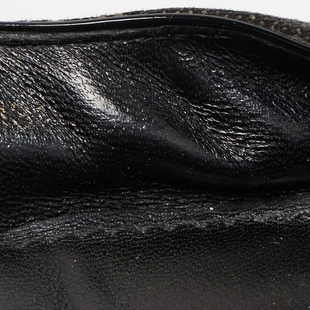Louis Vuitton Black Monogram Denim Bow Ballet Flats Size 38 4