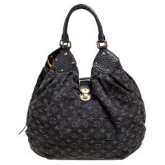 Louis Vuitton Black Monogram Denim Large Surya Hobo