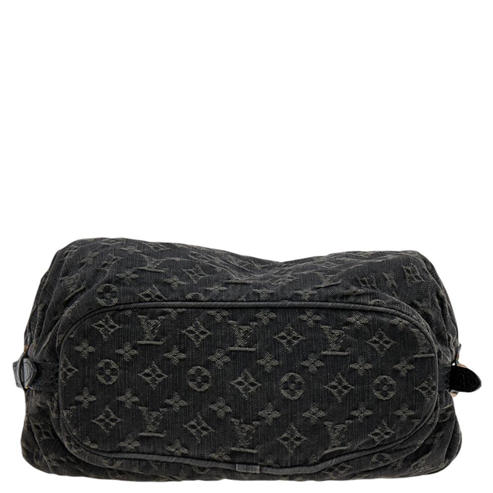 Women's Louis Vuitton Black Monogram Denim Mahina XS Bag